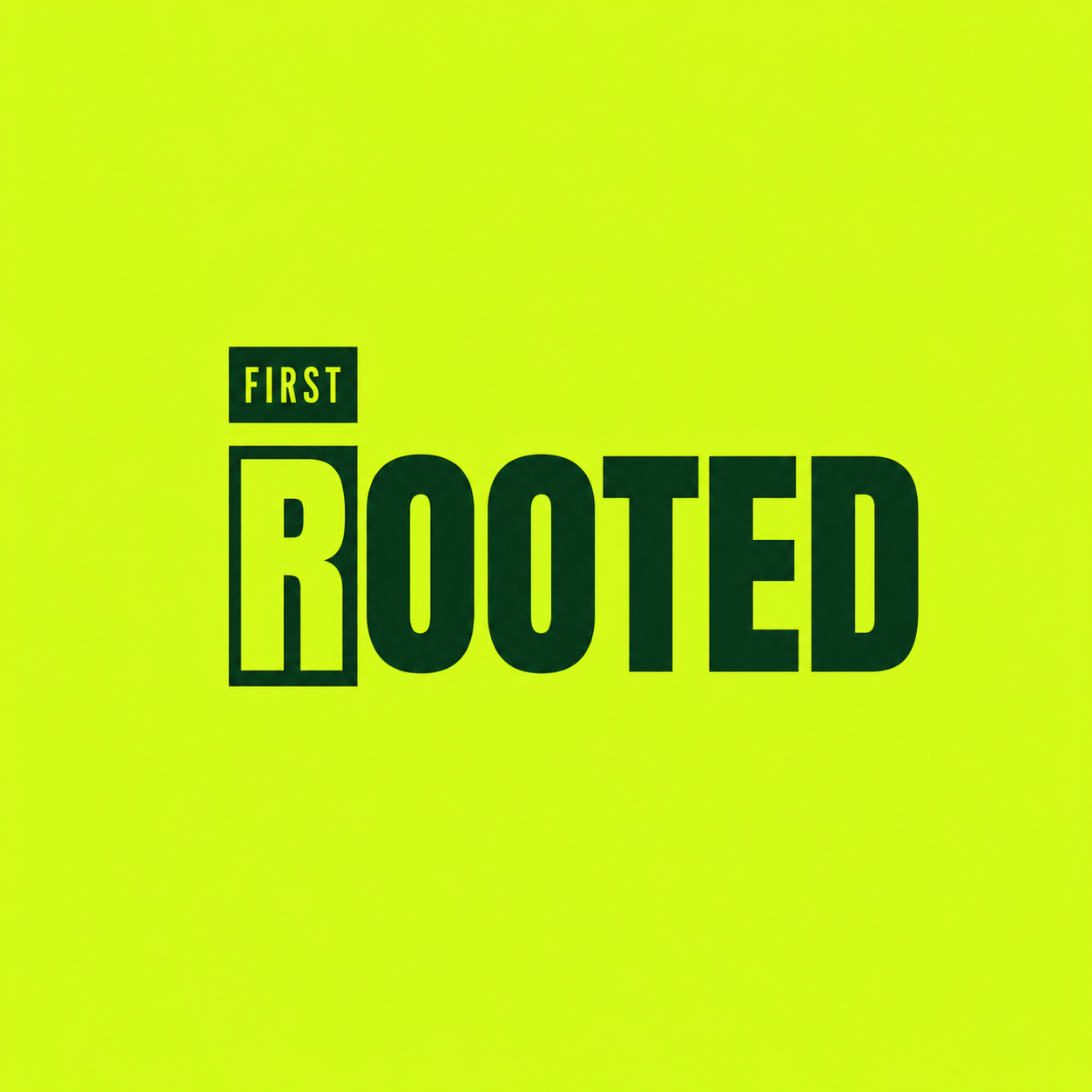 First Rooted, launch flyer, slide 1 of 2